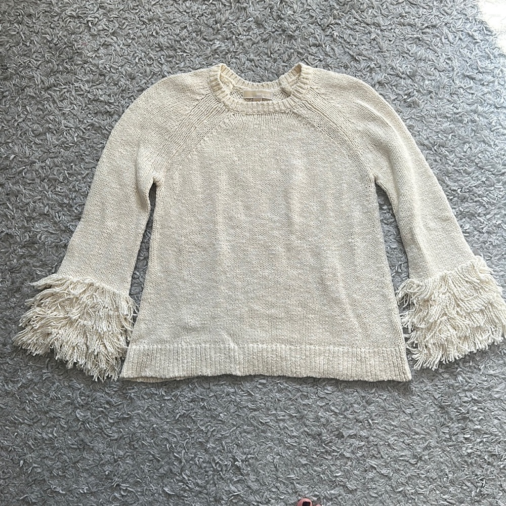 MICHAEL Michael Kors Fringe Sleeve Sweater